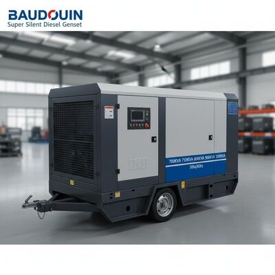 Baudouin Super Silent Diesel Genset Φορητές γεννήτριες ντίζελ 700KVA 750KVA 800KVA 900KVA 1000KVA Ψηφιακό πάνελ 50hz/60hz